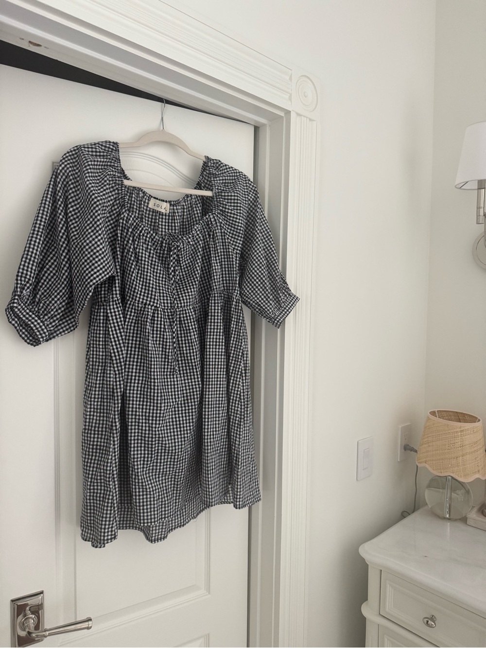 SOLAÍ the label NWOT Black & White Gingham Dress -